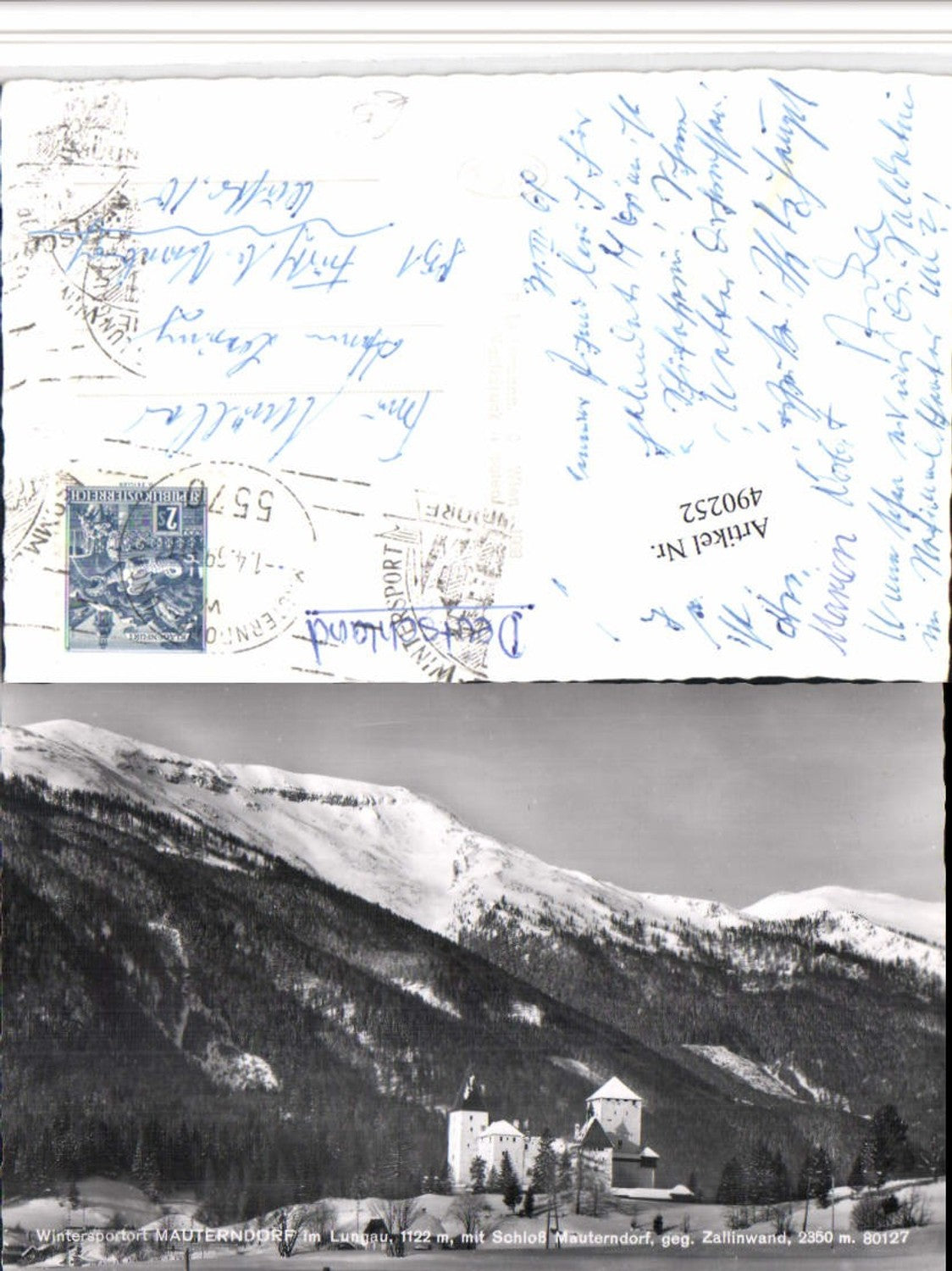 490252,Mauterndorf im Lungau Schloss Bergkulisse Winterbild