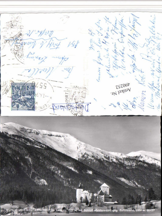 490252,Mauterndorf im Lungau Schloss Bergkulisse Winterbild