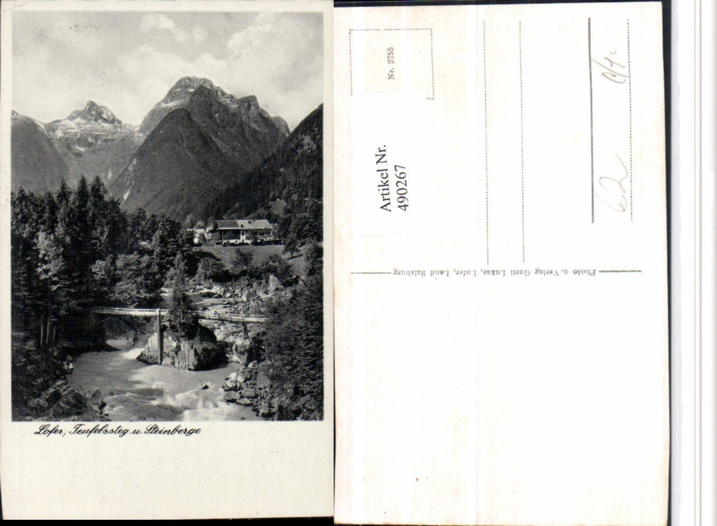 490267,Lofer Teufelssteg u. Steinberge Bergkulisse