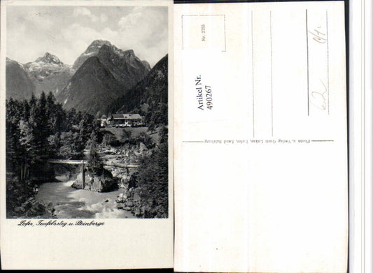 490267,Lofer Teufelssteg u. Steinberge Bergkulisse