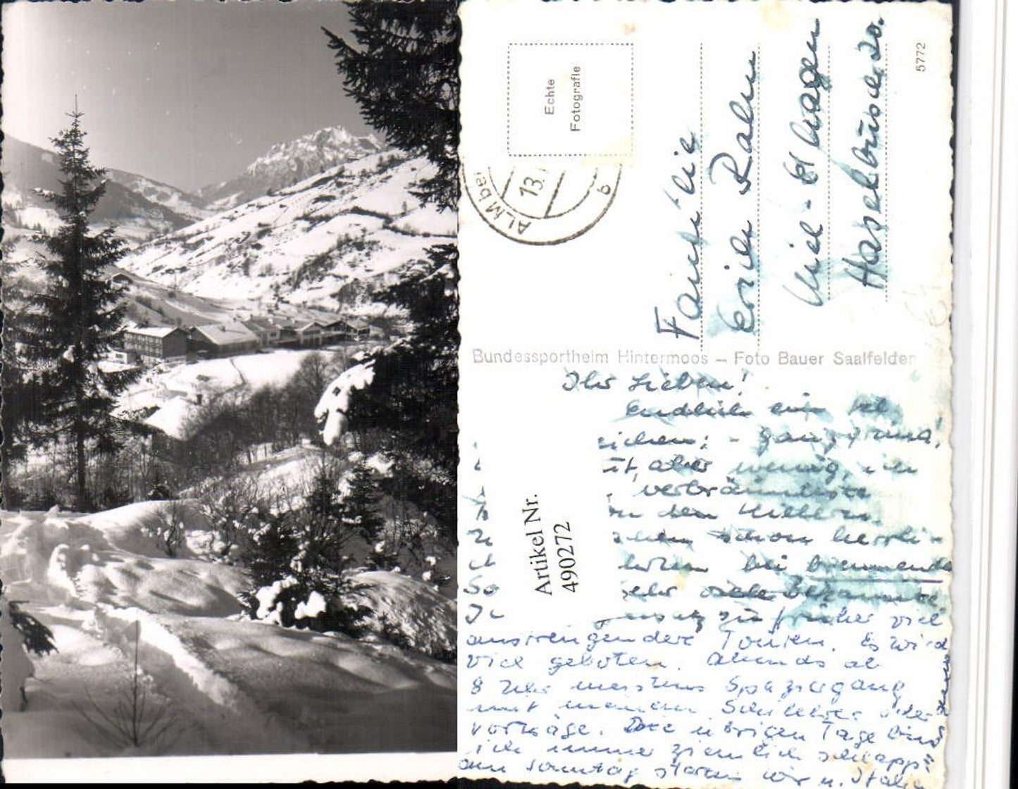 490272,Alm b. Saalfelden Bergkulisse Winterbild