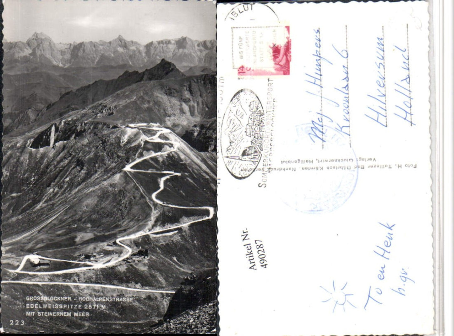 490287,Großglockner Hochalpenstraße b. Fusch m. Edelweißspitze Bergkulisse