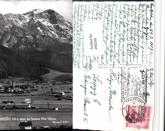490299,Saalfelden Totale geg. Steinerne Meer Bergkulisse