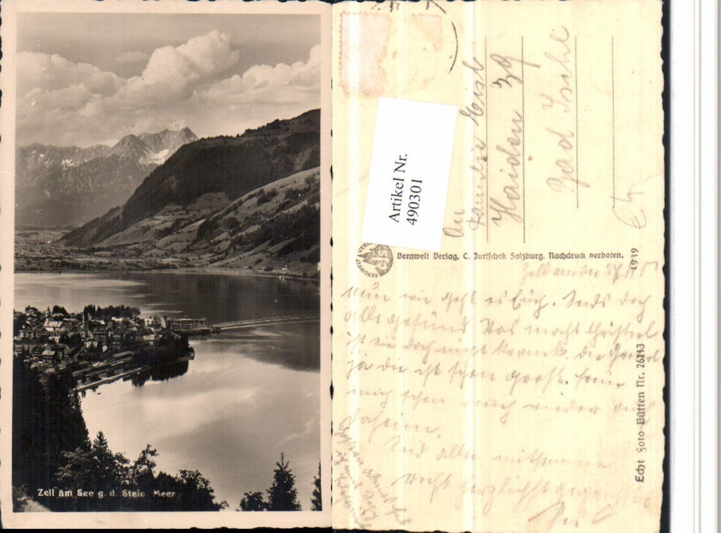 490301,Zell am See Totale geg. Steinernes Meer Bergkulisse