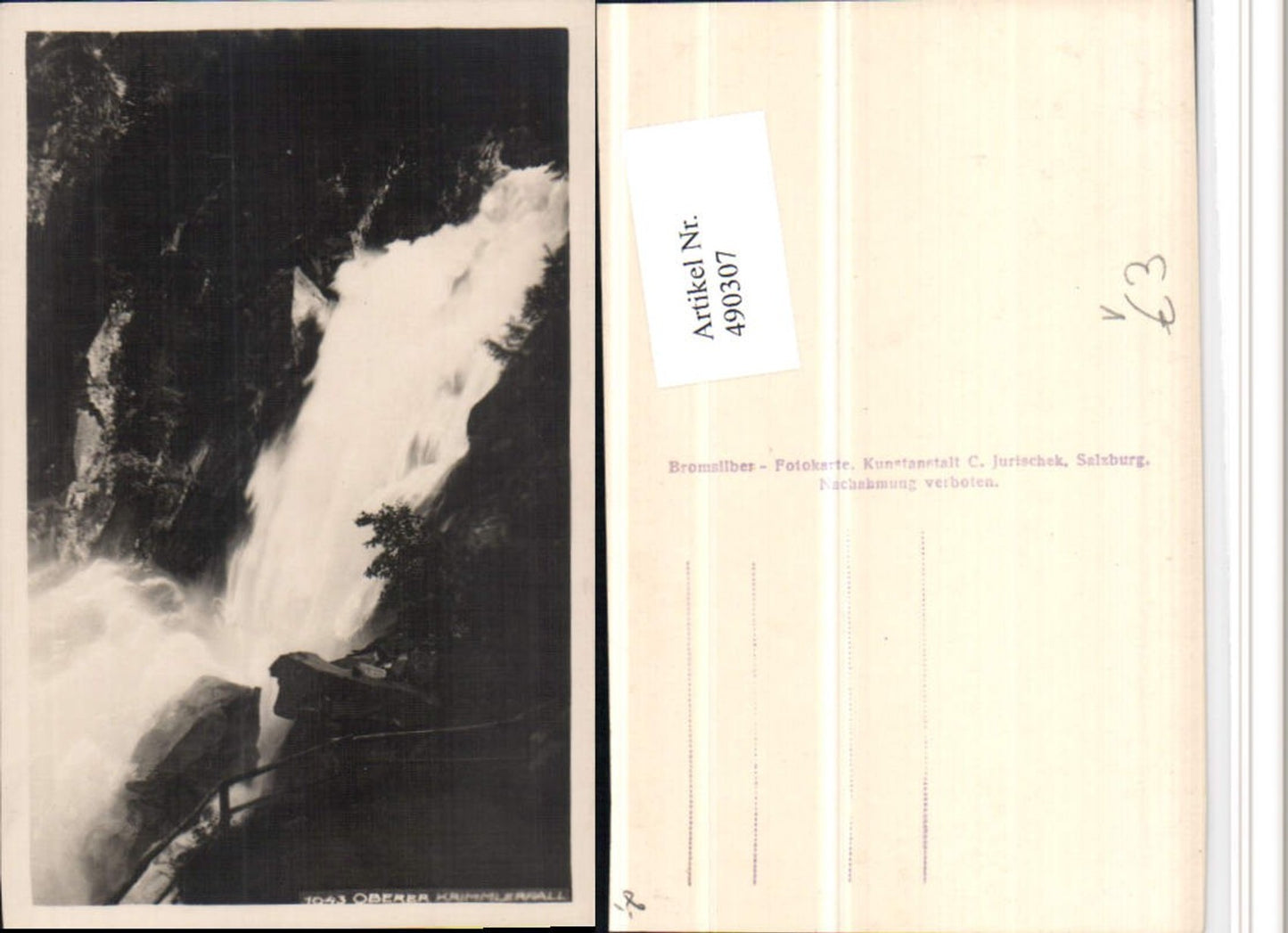 490307,Oberer Krimmlerfall Wasserfall b. Krimml pub C. Jurischek 1043