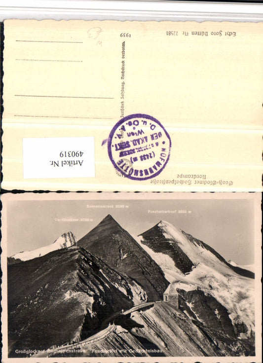 490319,Großglockner Hochalpenstraße Fuschertörl b. Fusch Bergkulisse