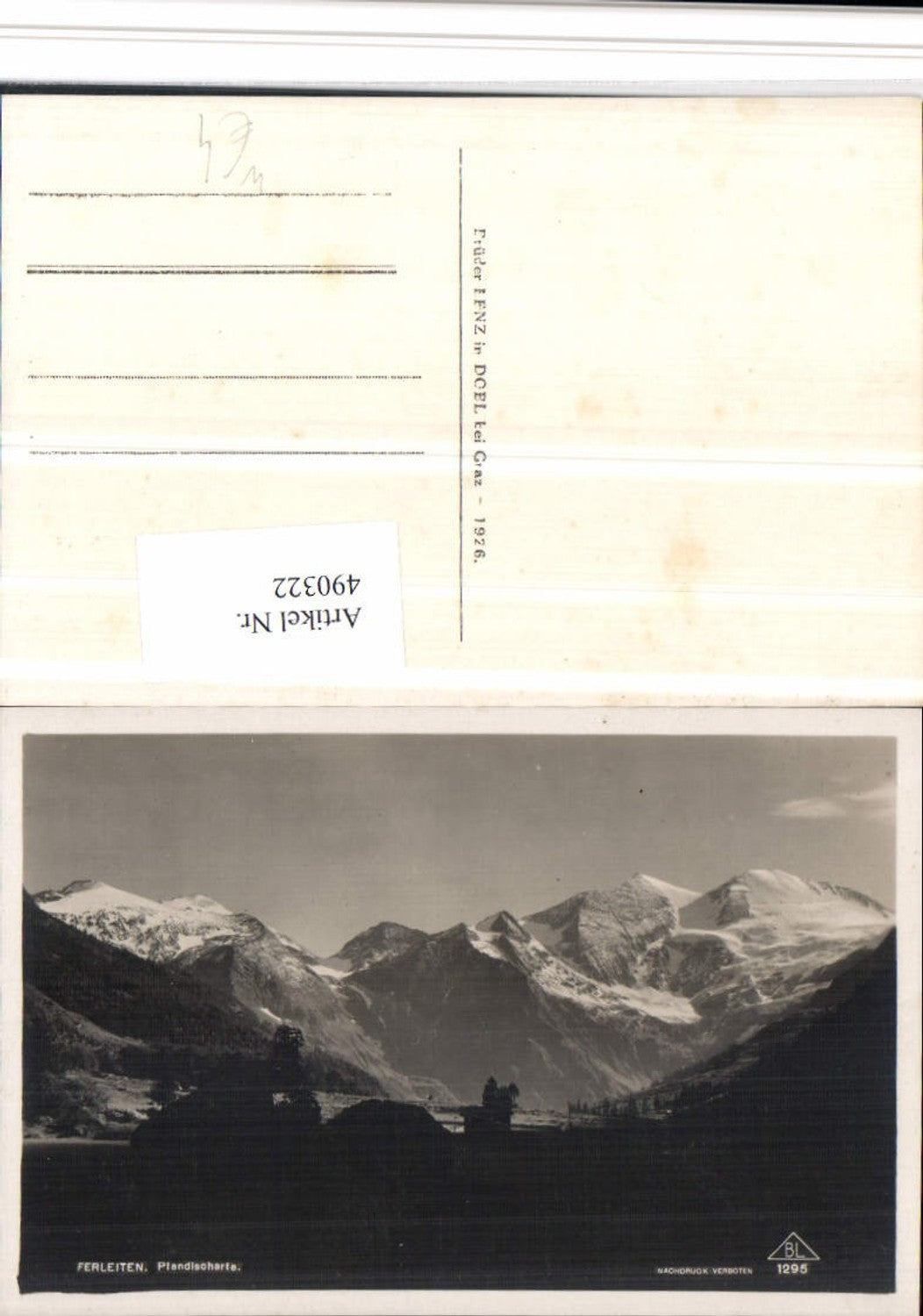 490322,Ferleiten b. Fusch m. Pfandlscharte Bergkulisse