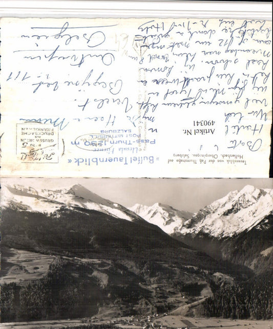 490341,Tauernblick von d. Pass Thurnstraße auf Hollersbach Totale Bergkulisse