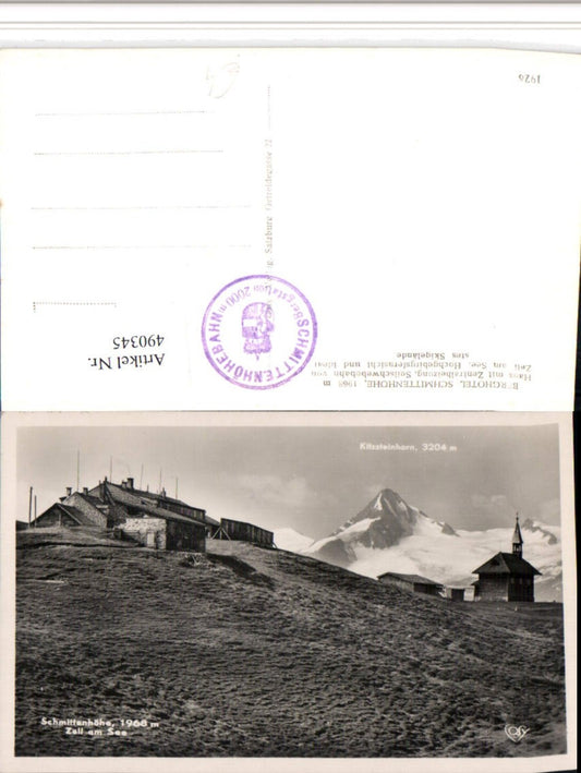 490345,Zell am See Schmittenhöhe Kapelle m. Kitzsteinhorn pub Cosy