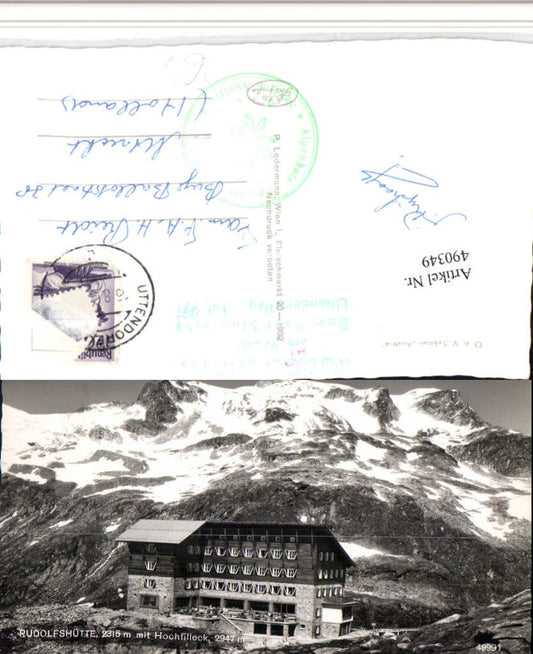 490349,Rudolfshütte Berghütte b. Uttendorf m. Hochfilleck Bergkulisse