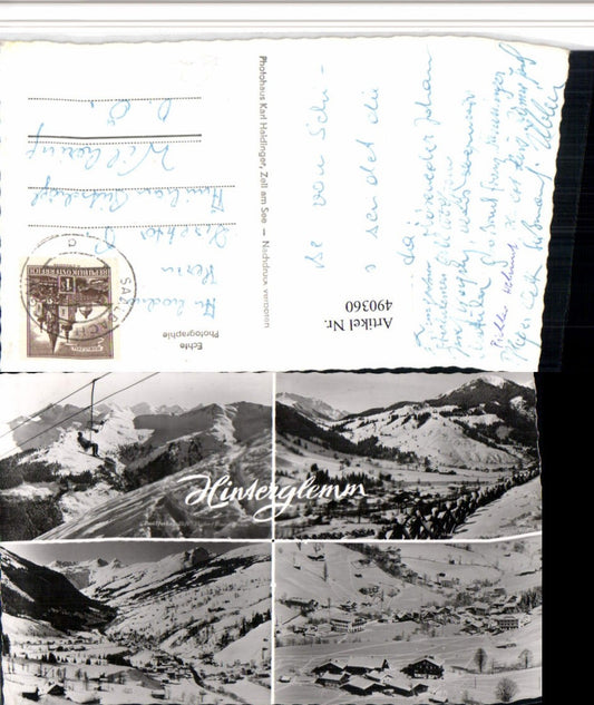 490360,Hinterglemm Totale Sessellift Winterbilder Mehrbildkarte