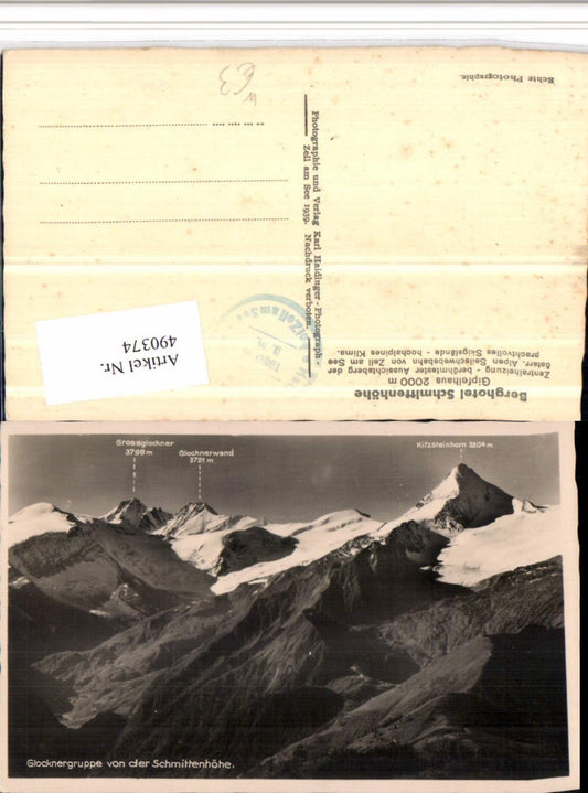 490374,Glocknergruppe von d. Schmittenhöhe b. Zell am See Bergkulisse