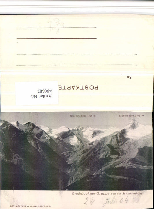 490382,Großglockner von d. Schmittenhöhe b. Zell pub Würthle 208