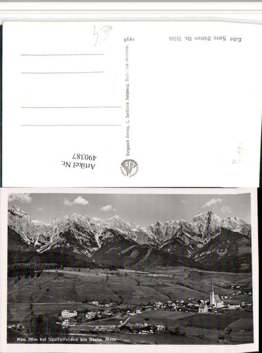 490387,Alm b. Saalfelden am Steinernen Meer Totale Bergkulisse