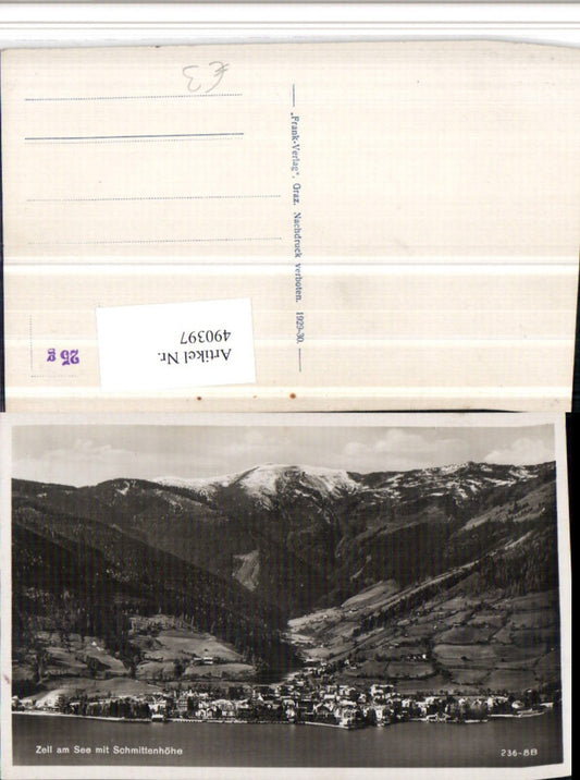490397,Zell am See Totale m. Schmittenhöhe Bergkulisse