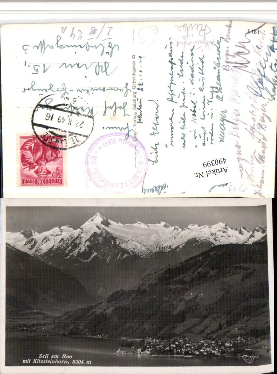 490399,Zell am See Totale m. Kitzsteinhorn Bergkulisse pub Cosy