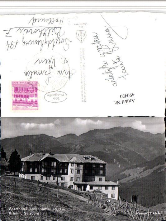 490400,Krimml Sporthotel Gerlosplatte Bergkulisse