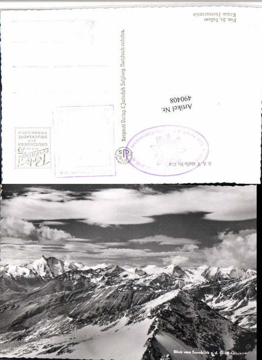490408,Blick vom Sonnblick b. Rauris geg. Großglockner Bergkulisse