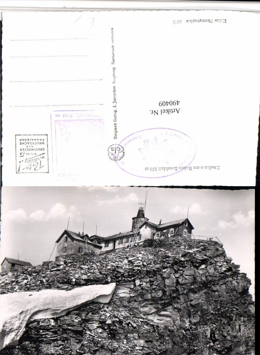 490409,Zittelhaus Berghütte am Hohen Sonnblick b. Rauris