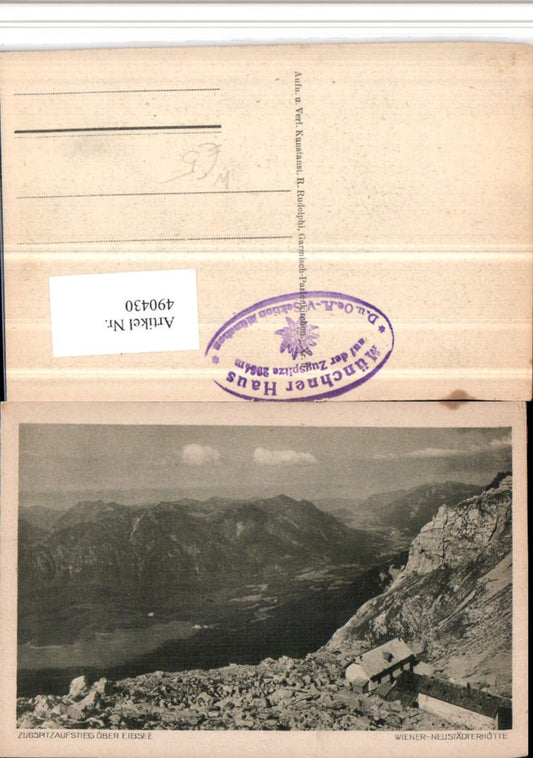 490430,Zugspitzaufstieg Wiener-Neustädterhütte Berghütte b. Grainau