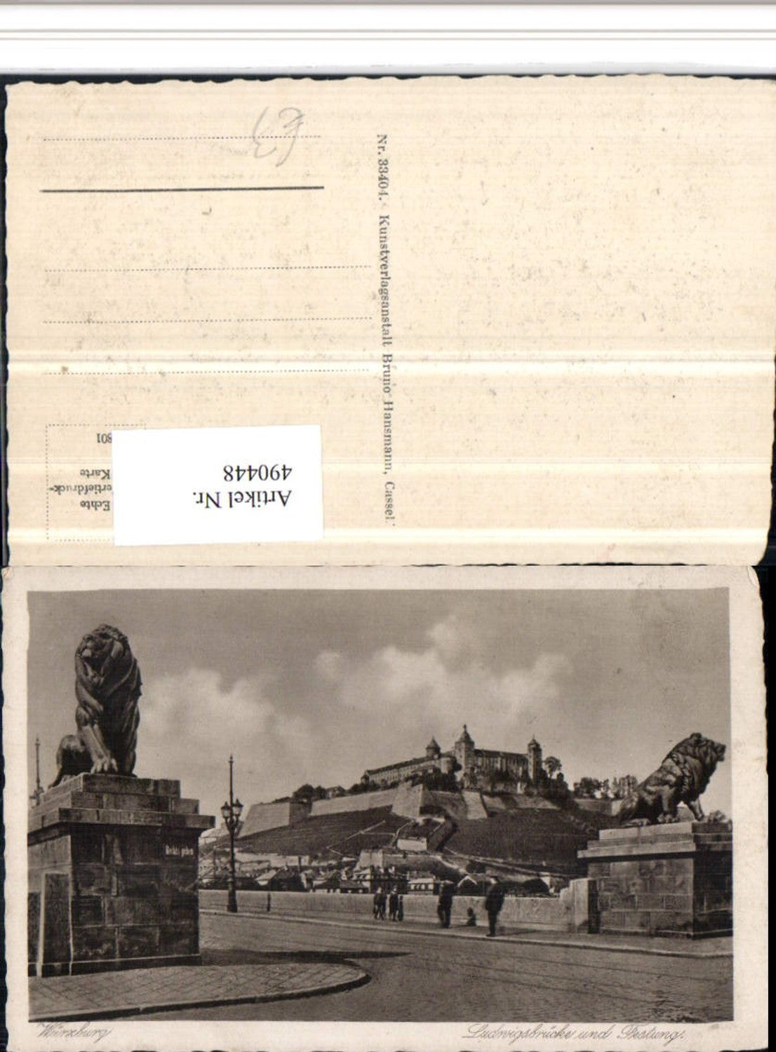 490448,Würzburg Ludwigsbrücke Brücke m. Festung
