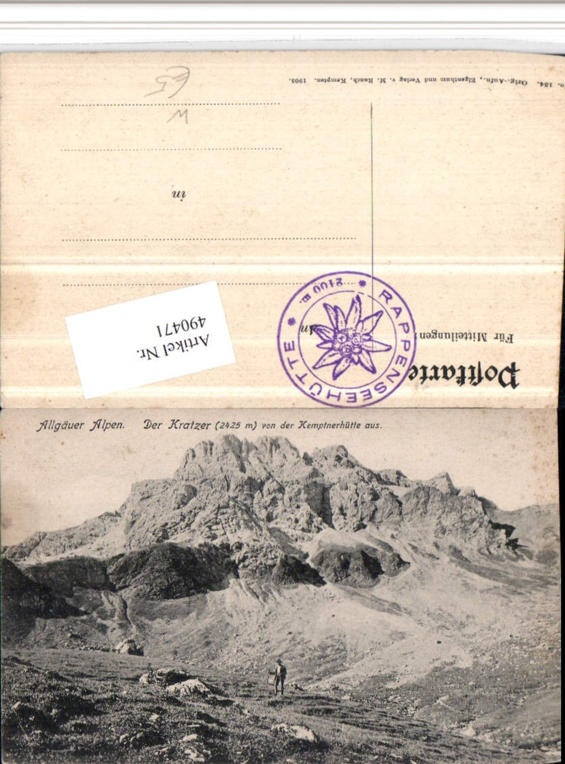 490471,Kratzer von d. Kemptnerhütte b. Oberstdorf Bergkulisse