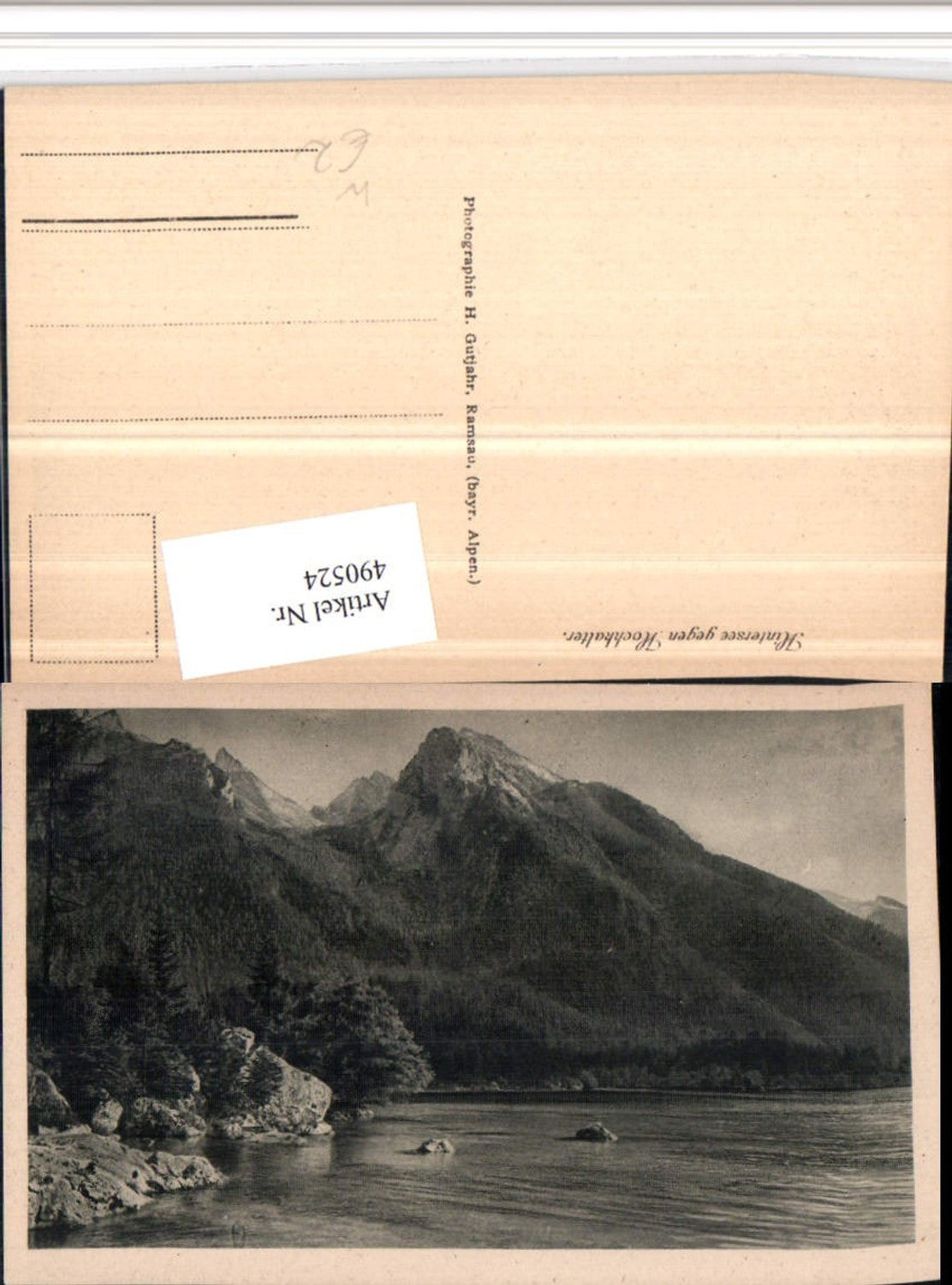 490524,HIntersee See b. Berchtesgaden m. Hochkalter Bergkulisse