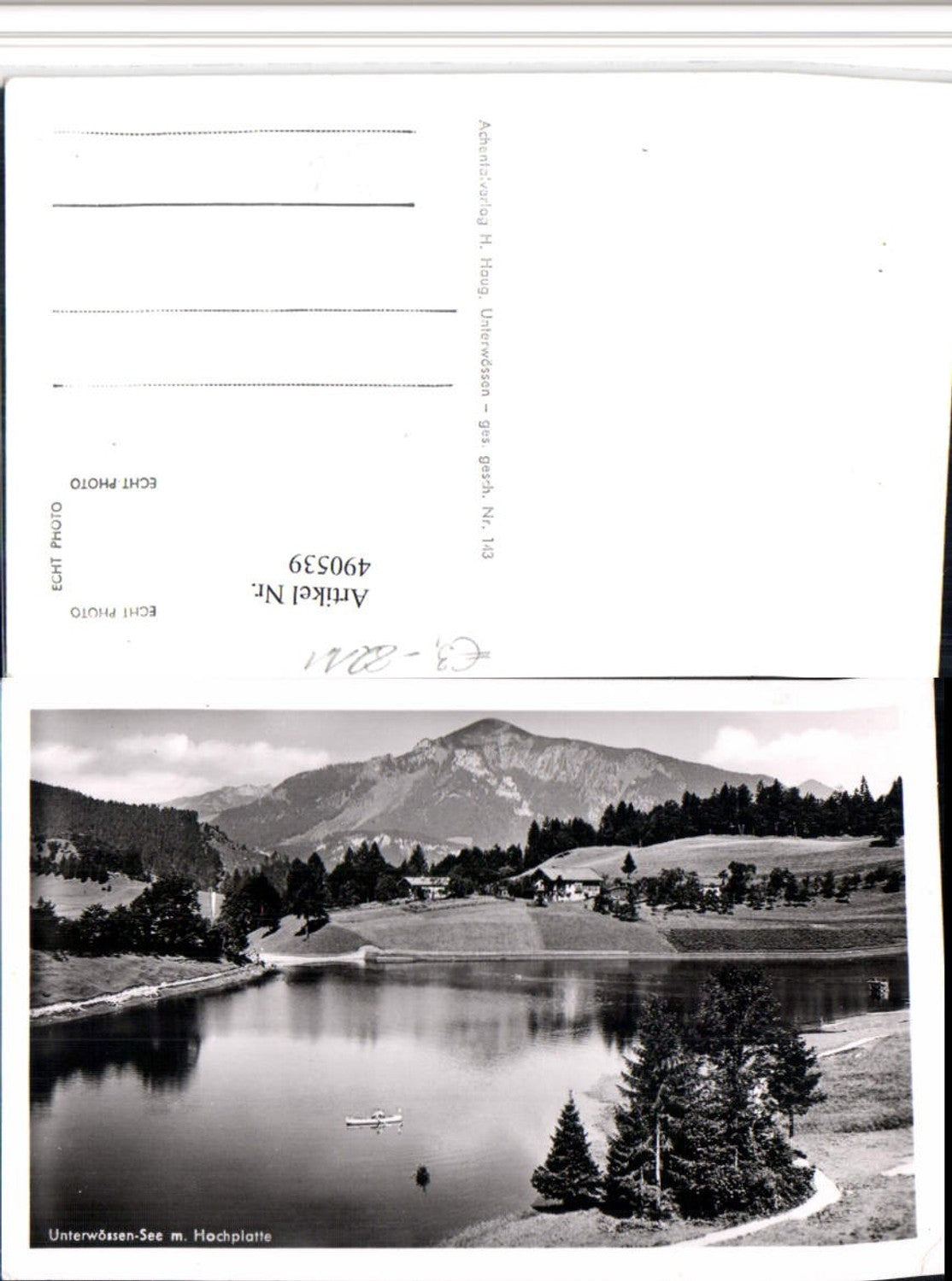490539,Unterwössen-See m. Hochplatte Bergkulisse