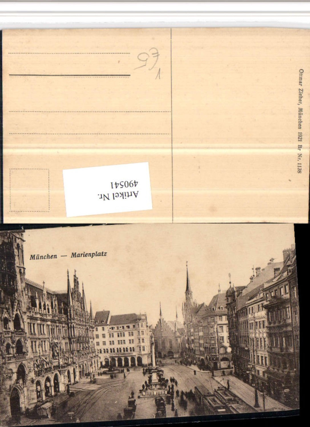 490541,München Marienplatz Platz Säule pub Ottmar Zieher 1138