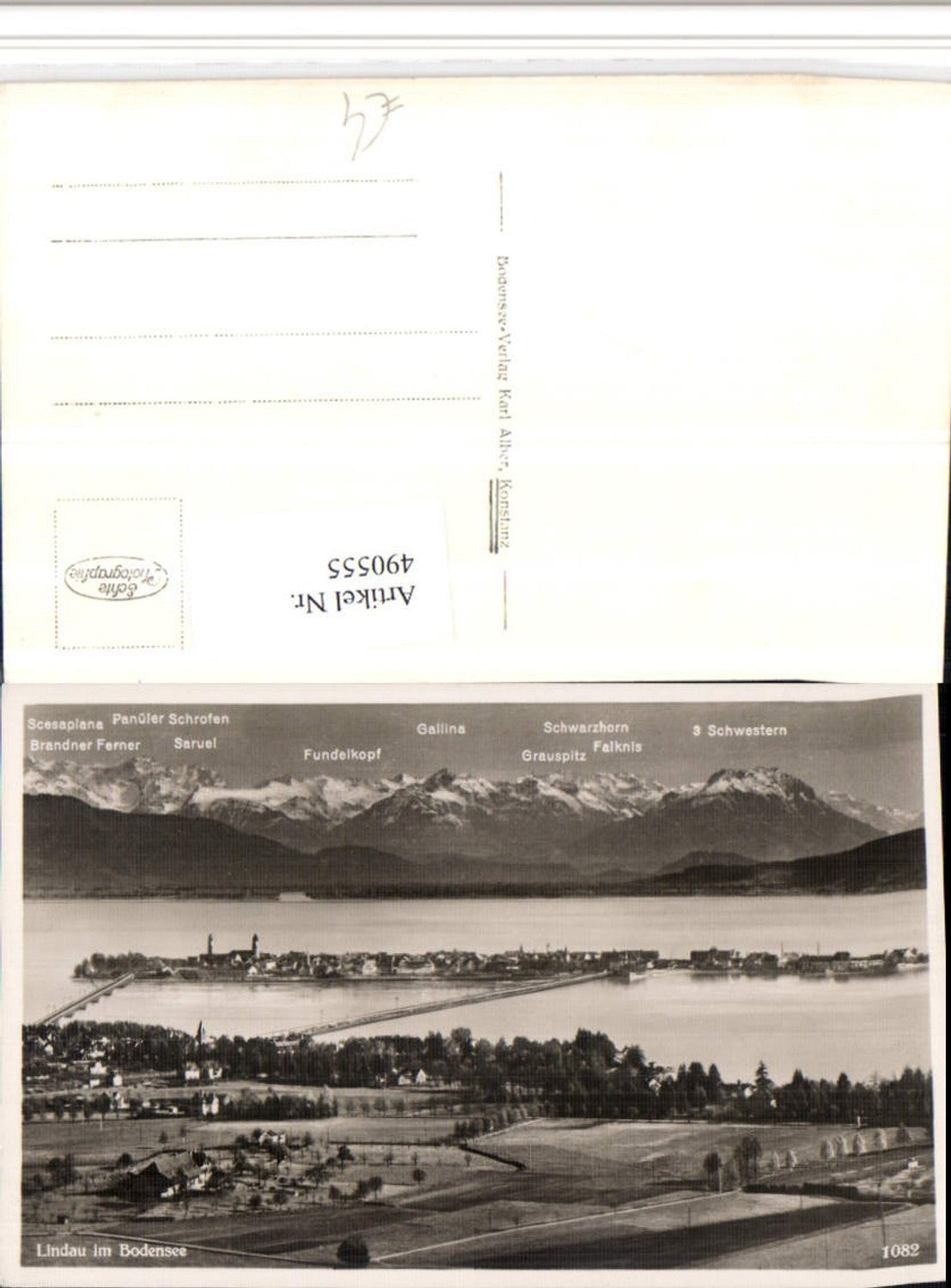 490555,Lindau im Bodensee Totale geg. Gallina Bergkulisse