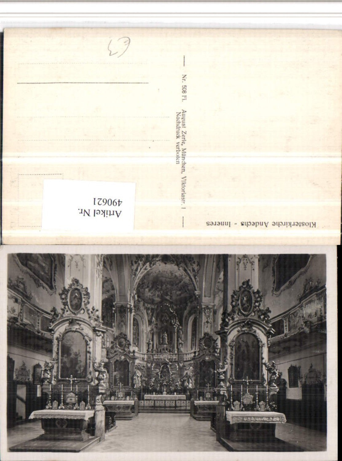 490621, Andechs Monastery Church Interior view