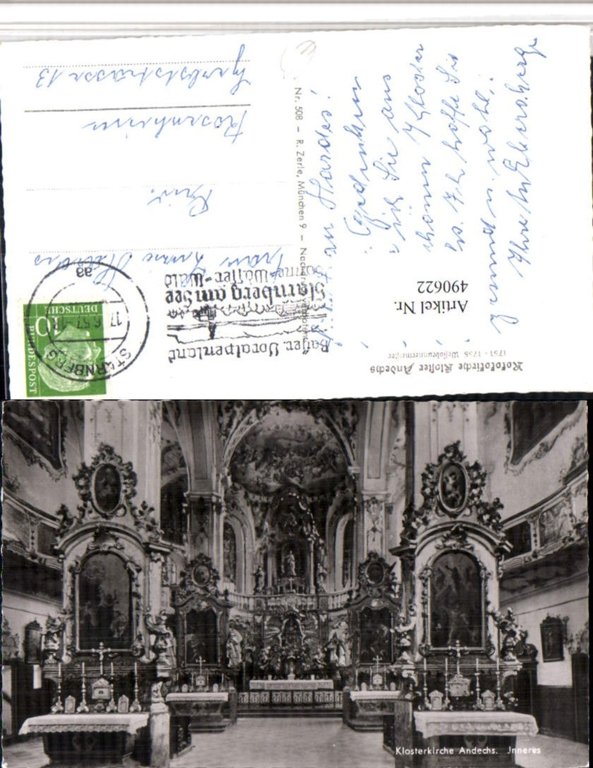 490622,Andechs Kloster Kirche Innenansicht