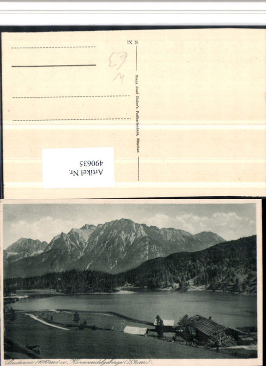 490635,Lautersee See b. Mittenwald geg. Karwendel Bergkulisse