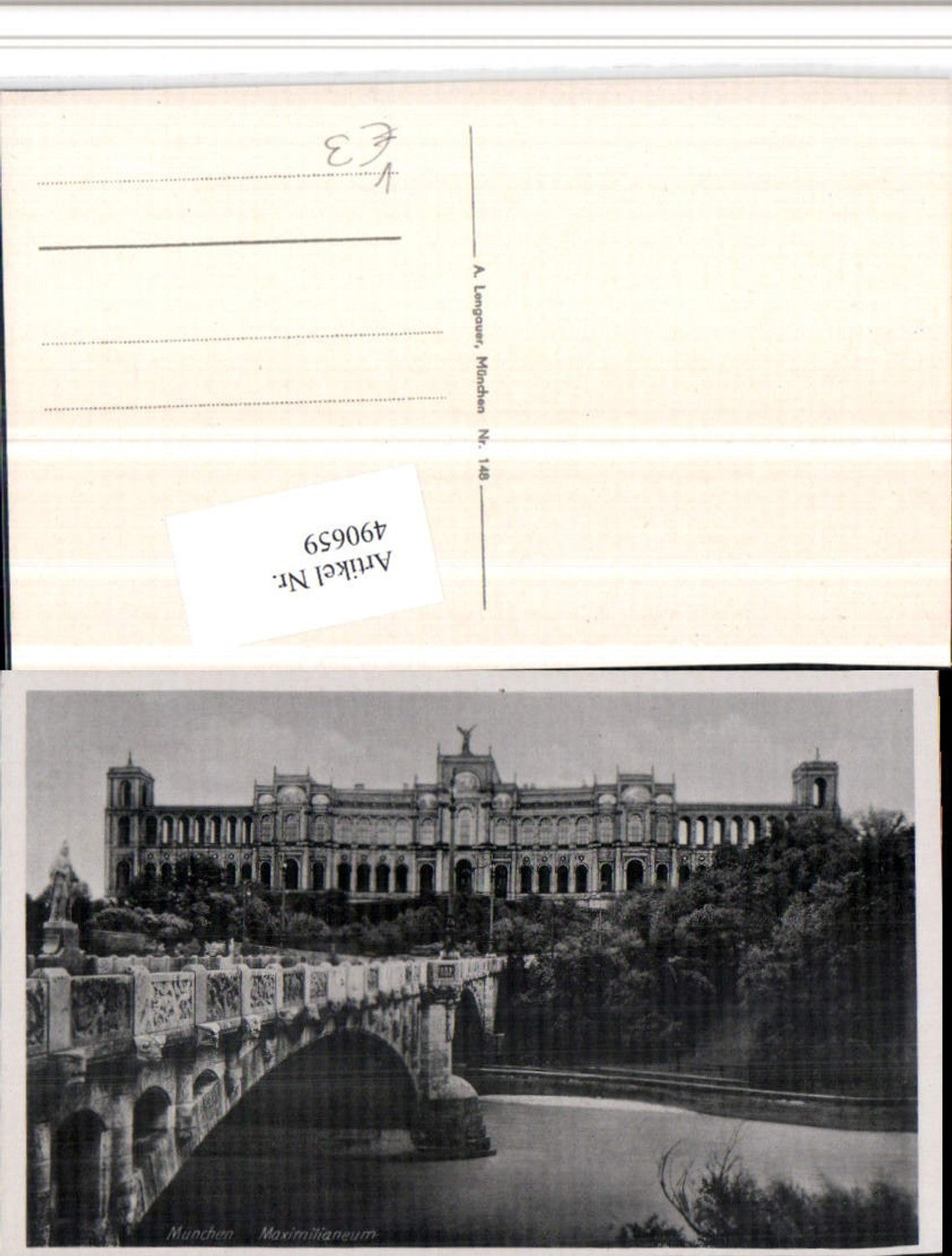 490659, Munich Maximilianeum Bridge pub A. Lengauer 148