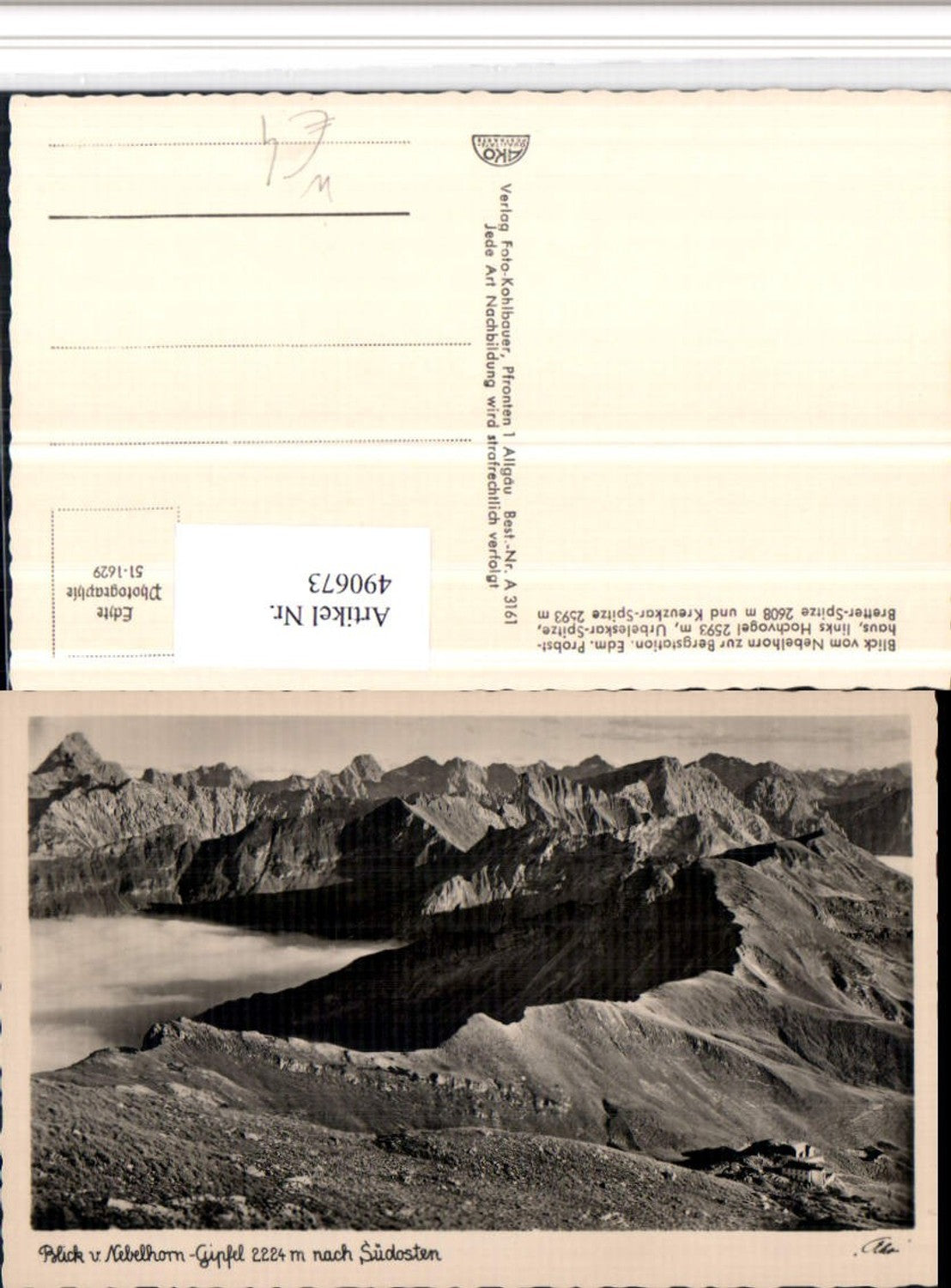 490673,Blick vom Nebelhorn-Gipfel b. Oberstdorf Bergkulisse