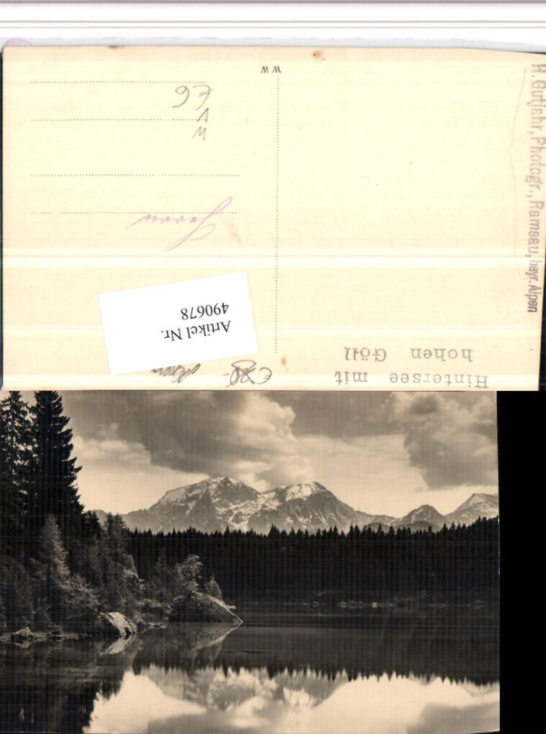 490678, Hintersee Lake near Ramsau, mountain scenery, photo by H. Gutjahr