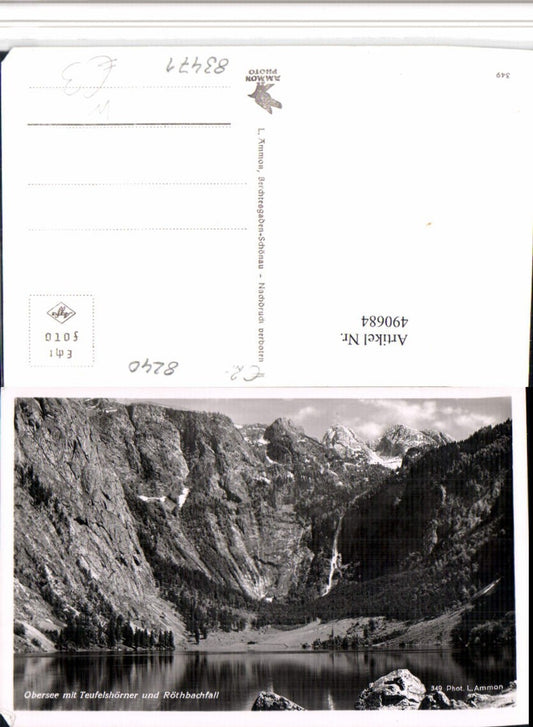 490684,Obersee See b. Berchtesgaden m. Teufelshörner Bergkulisse