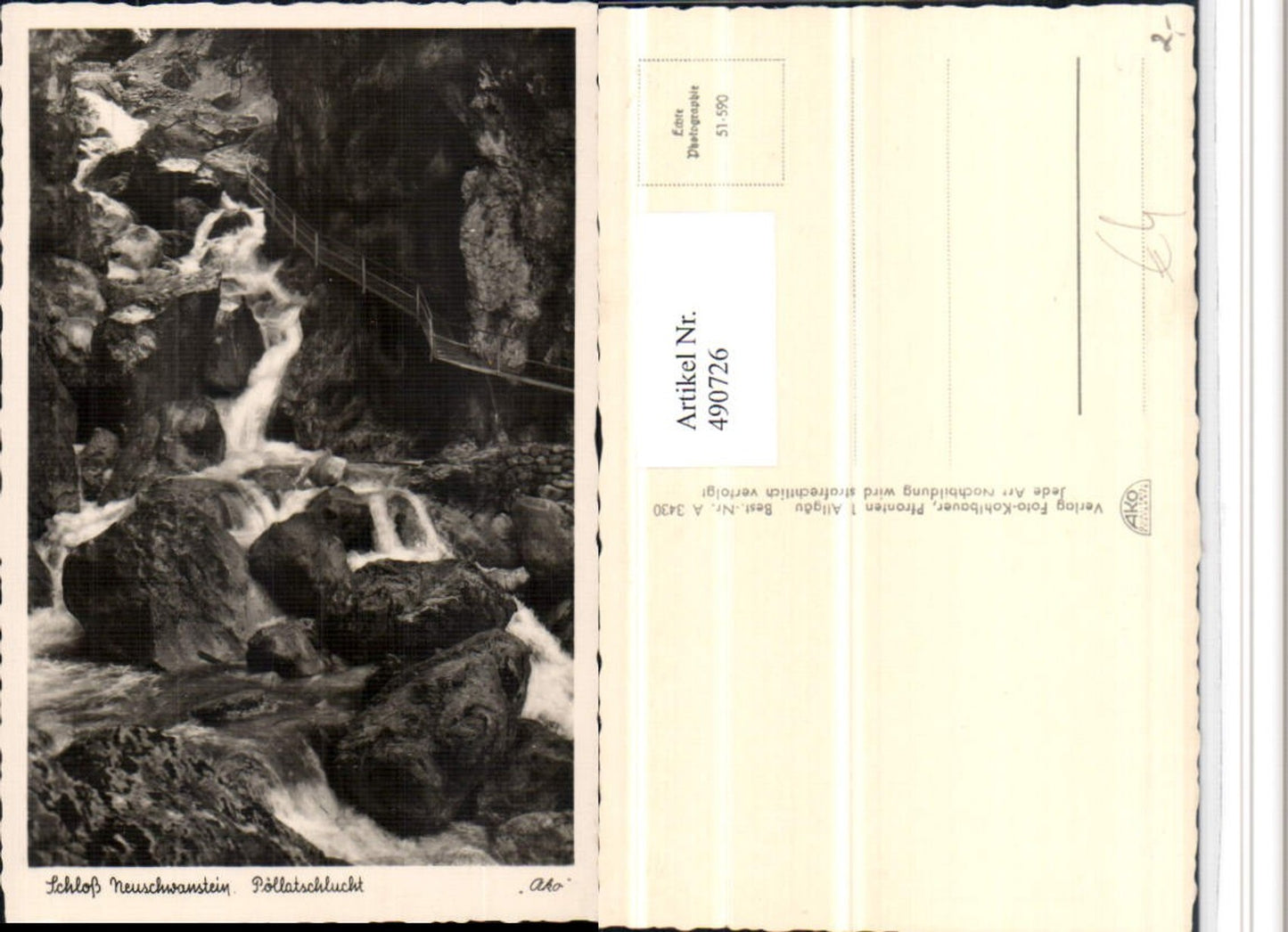 490726, Neuschwanstein Castle Pöllat Gorge