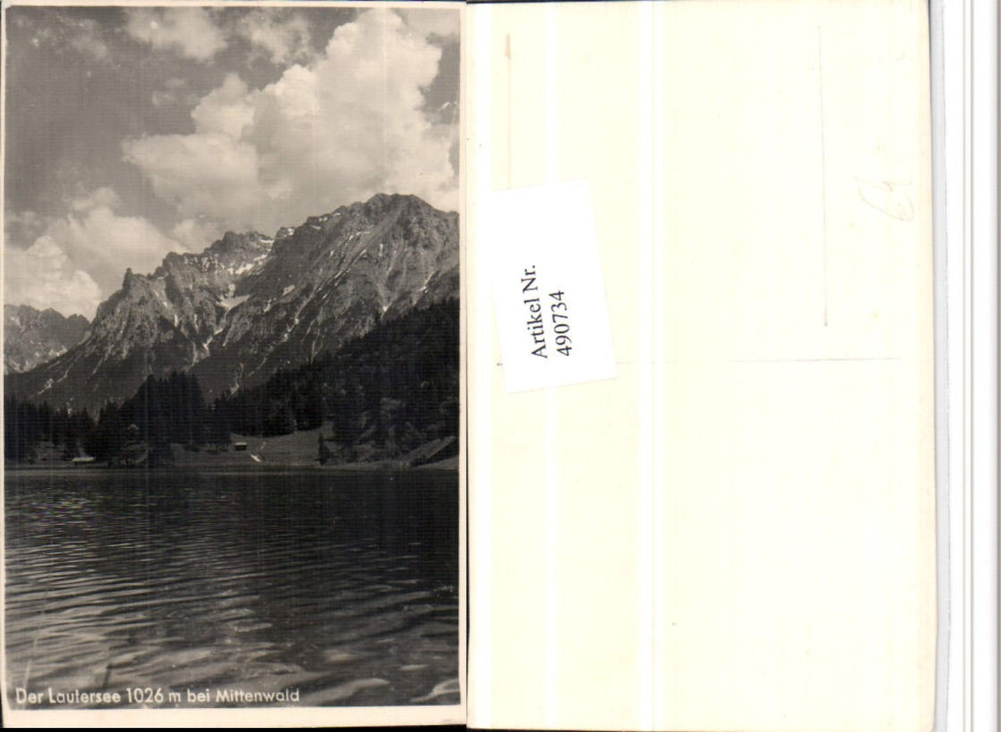 490734,Lautersee See b. Mittenwald Bergkulisse