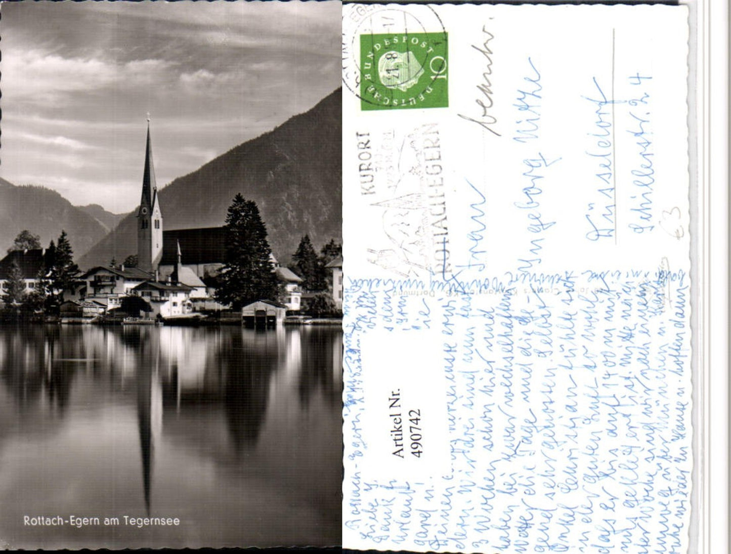 490742,Rottach-Egern am Tegernsee Teilansicht Kirche