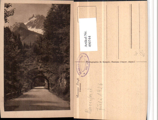 490744,Ramsauer Straße b. Berchtesgaden Felsentor Straßenpartie