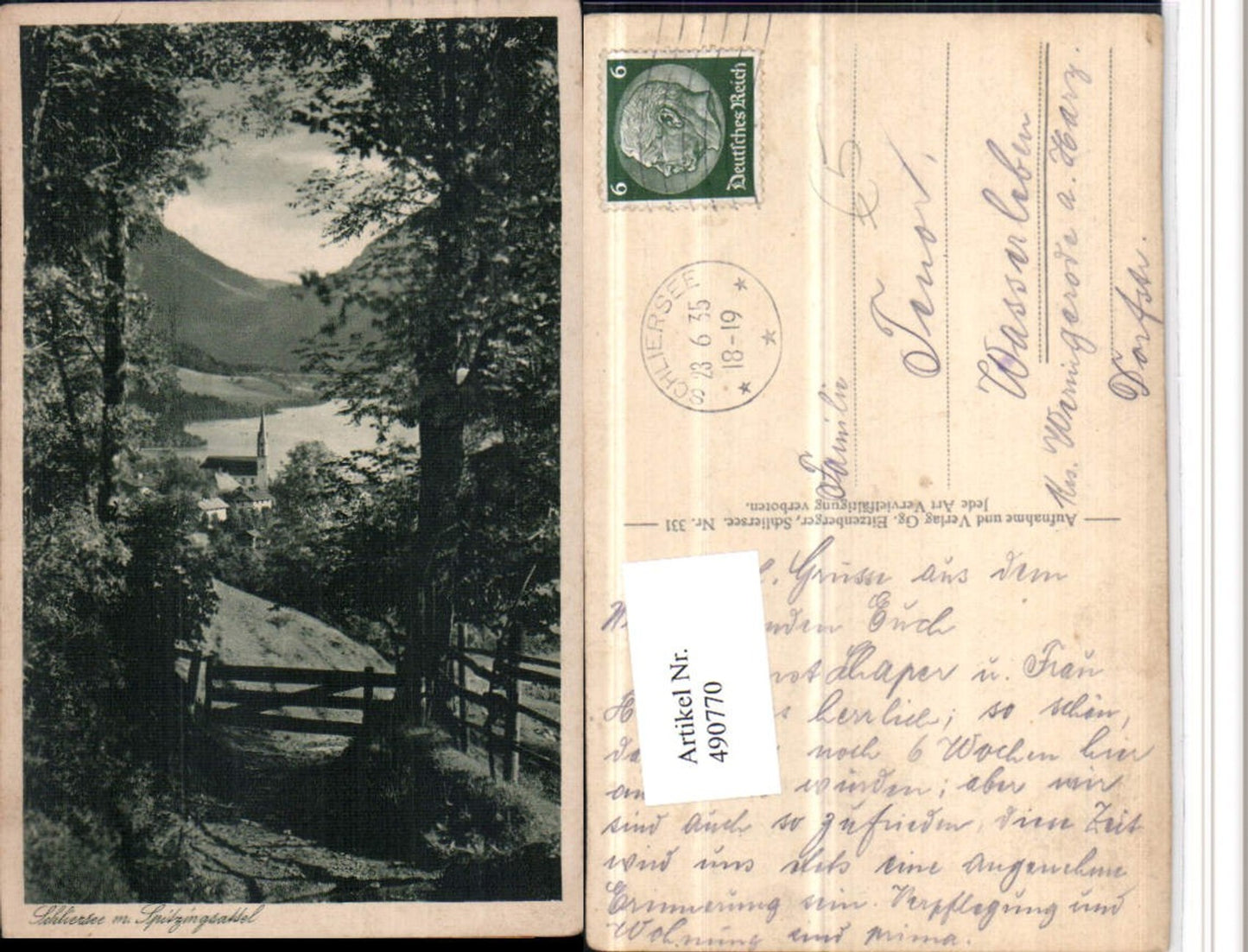 490770,Schliersee Teilansicht m. Spitzingsattel