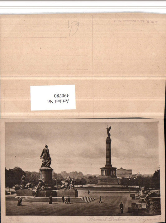 490780,Berlin Bismarck-Denkmal u. Siegessäule Säule