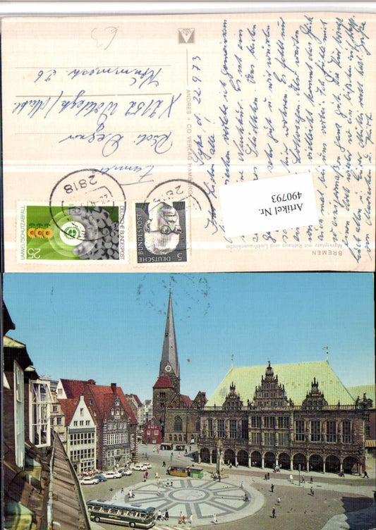 490793,Bremen Marktplatz m. Rathaus u. Liebfrauenkirche Kirche