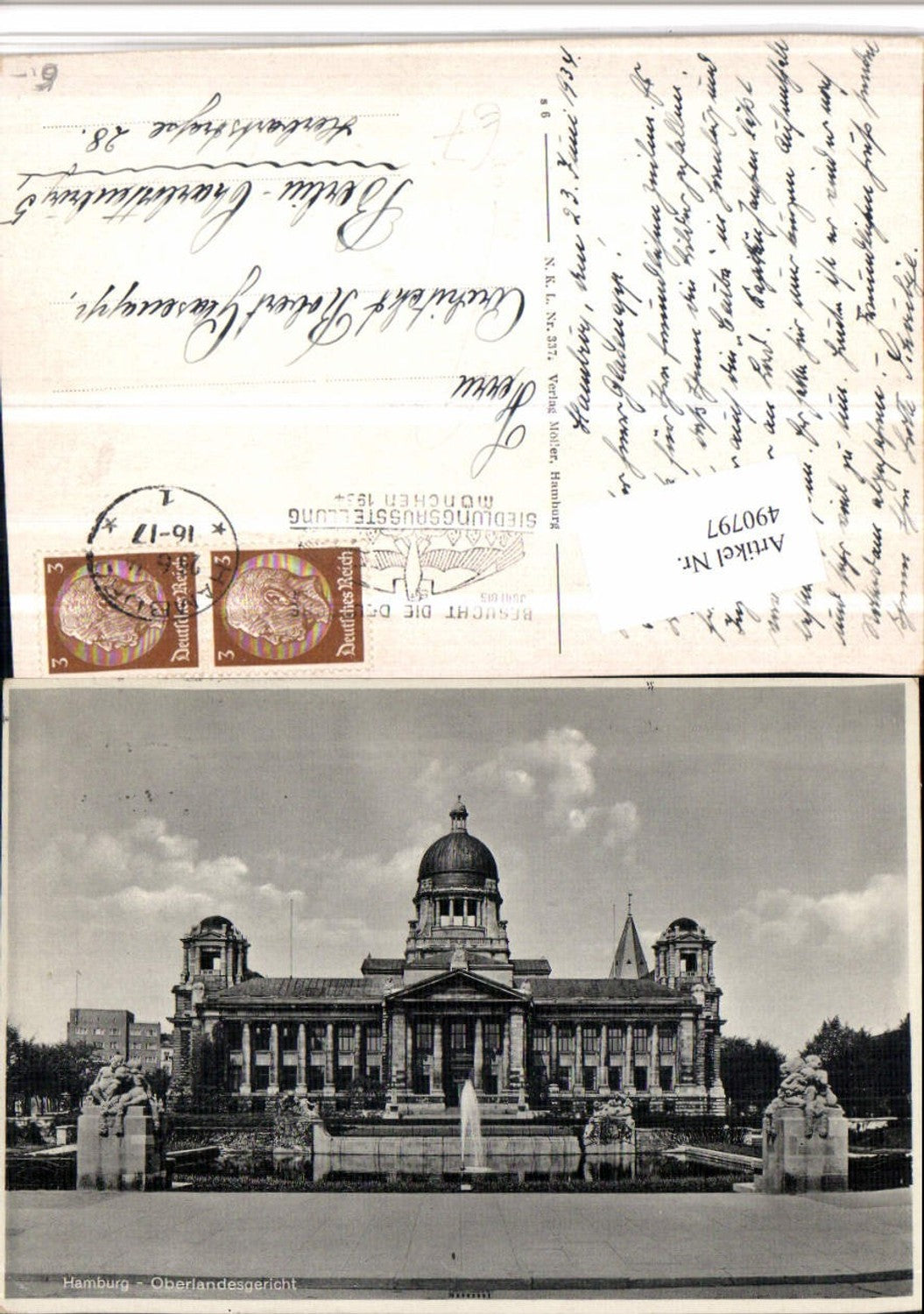 490797,Hamburg Oberlandesgericht Siedlungsausstellung München 1934