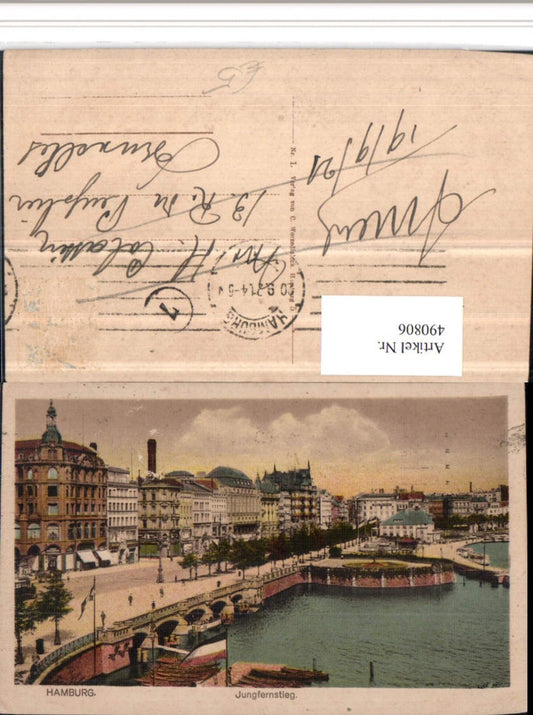 490806,Hamburg Teilansicht Jungfernstieg