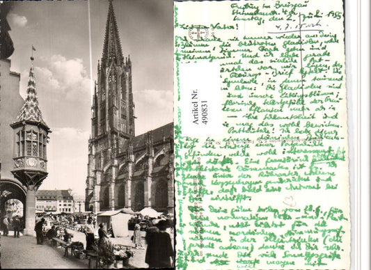 490831, Freiburg department store bay window and Münster church