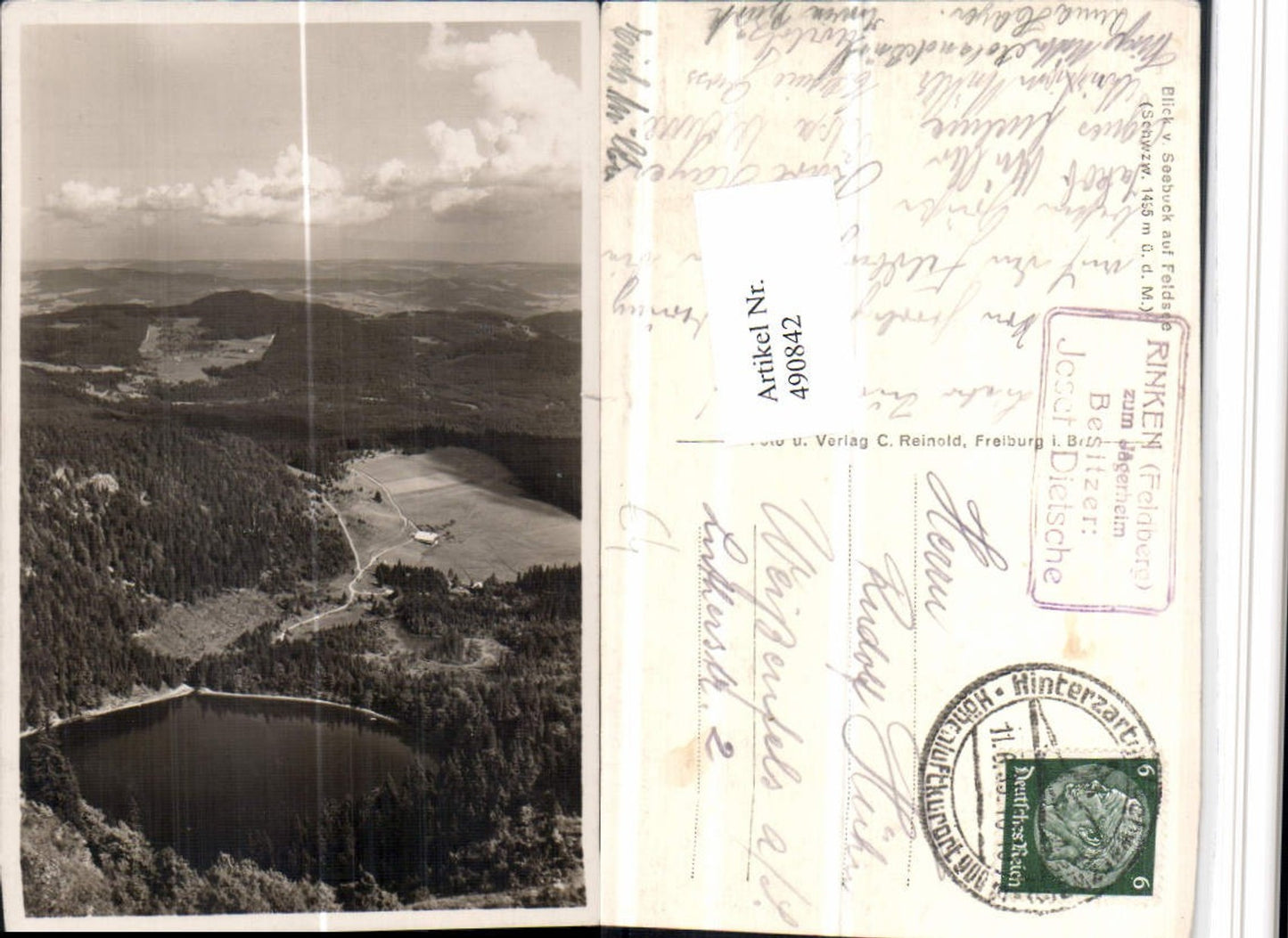 490842,Blick v. Seebuck auf Feldsee See b. Feldberg Schwarzwald