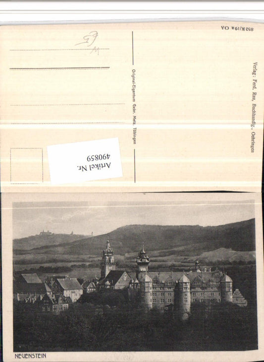 490859,Neuenstein Schloss