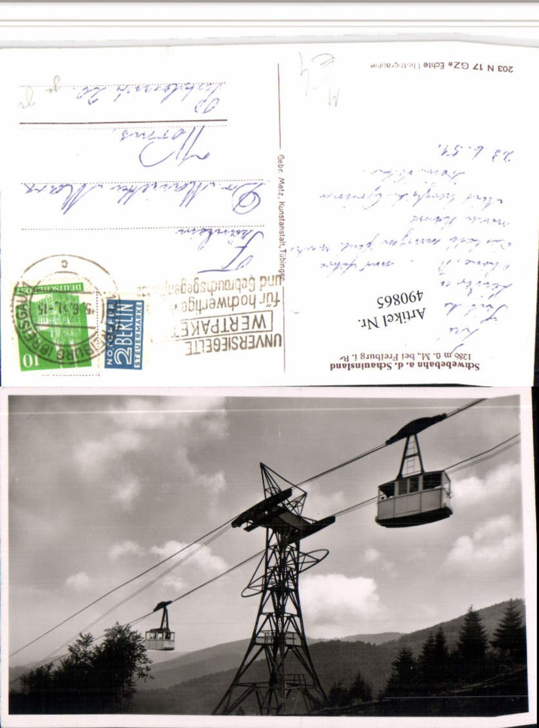 490865,Seilbahn a. d. Schauinsland b. Freiburg im Breisgau